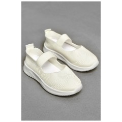 Мокасини дитячі білого кольору текстиль 203114L