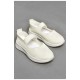 Мокасини дитячі білого кольору текстиль 203114L