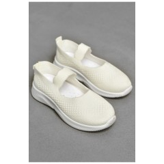 Мокасини дитячі білого кольору текстиль 203116L