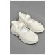 Мокасини дитячі білого кольору текстиль 203116L