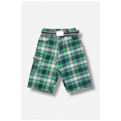 Бриджі дитячі для хлопчика зеленого кольору в клітинку 203120L