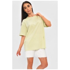 Футболка жіноча однотонна мятного кольору 203213L