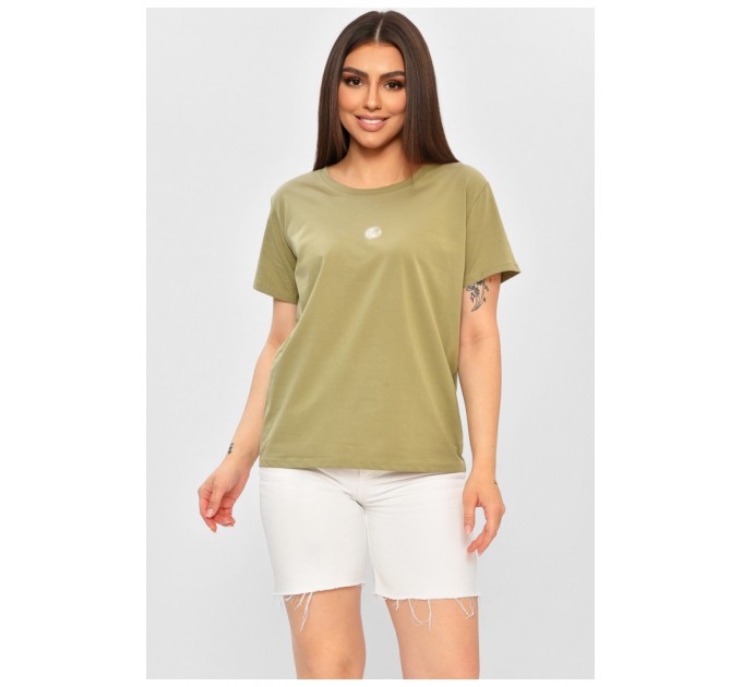 Футболка жіноча кольору хакі 203543L
