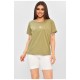 Футболка жіноча кольору хакі 203543L