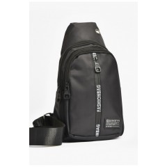 Сумка чоловіча через плече текстиль чорного кольору 203627L
