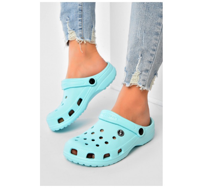 Кроксы женские мятного цвета 203689L