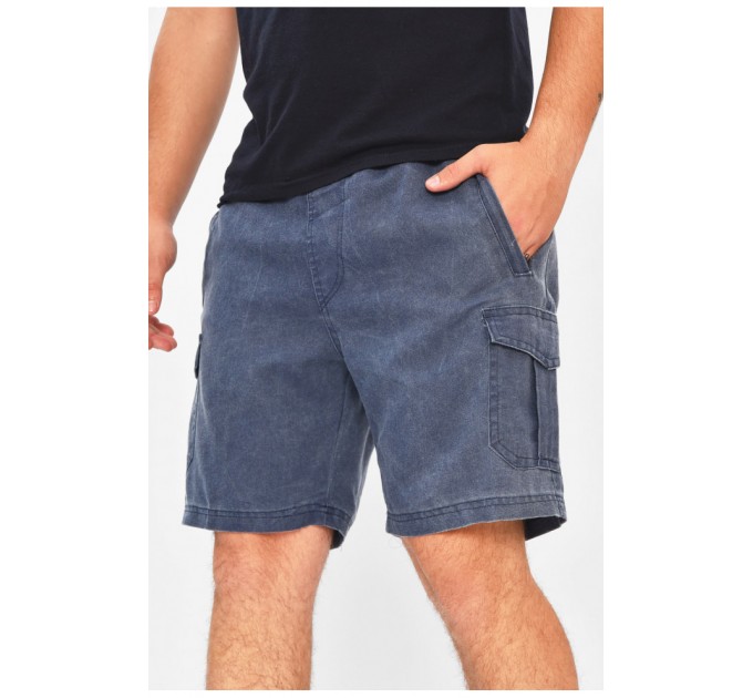 Шорти чоловічі однотонні темно-синього кольору 203701L