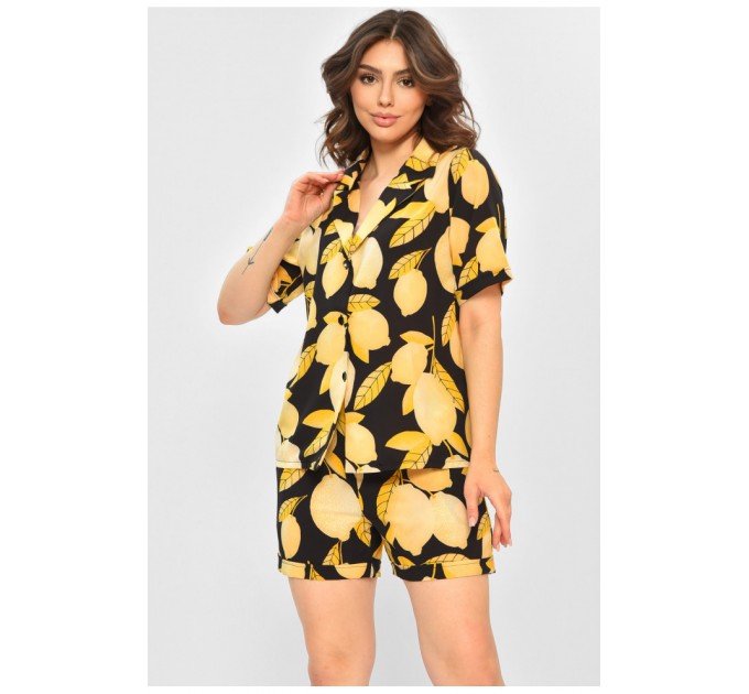 Женский костюм черного цвета с принтом 203768L