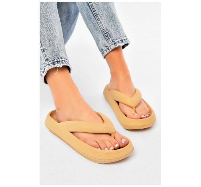 Вьетнамки женские пена бежевого цвета 203931L