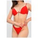 Купальник жіночий однотонний червоного кольору 204140L