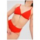 Купальник жіночий однотонний червоного кольору 204170L