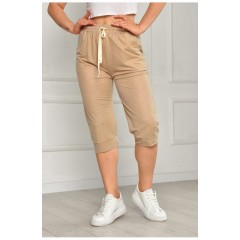 Бриджі жіночі батальні бежевого кольору 204552L