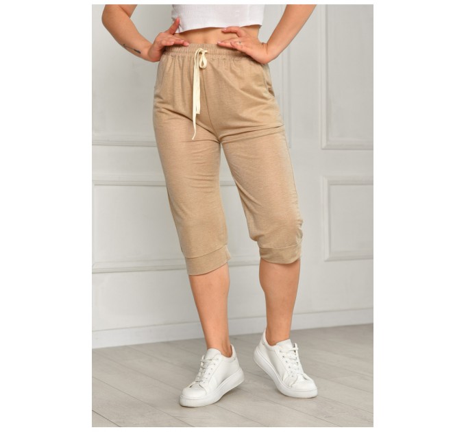 Бриджі жіночі батальні бежевого кольору 204552L