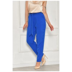 Штани жіночі однотонні синього кольору 204689L