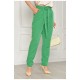 Штани жіночі однотонні зеленого кольору 204691L