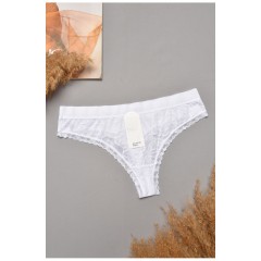 Стрінги жіночі однотонні білого кольору 204794L