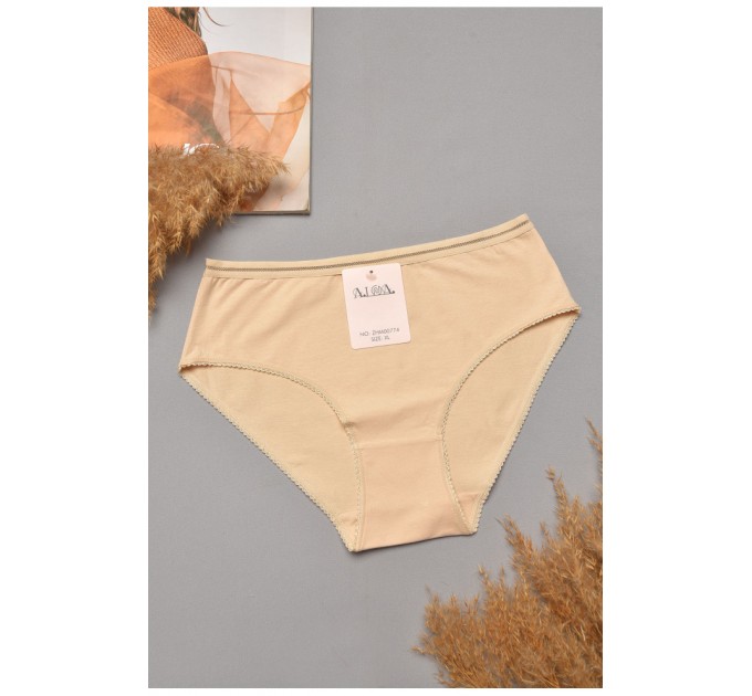 Труси жіночі напівбатальні бежевого кольору 204806L