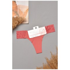 Стрінги жіночі однотонні рожевого кольору 204811L Стрінги жіночі однотонні рожевого кольору 204811L