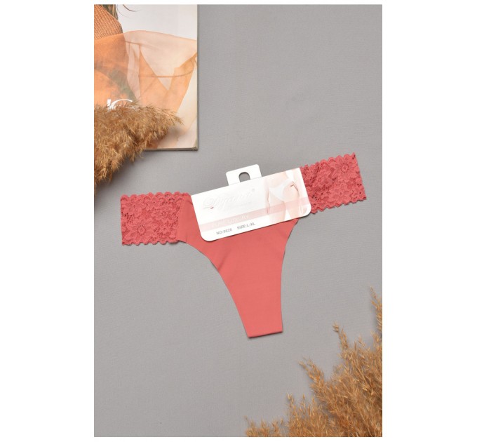 Стрінги жіночі однотонні рожевого кольору 204811L