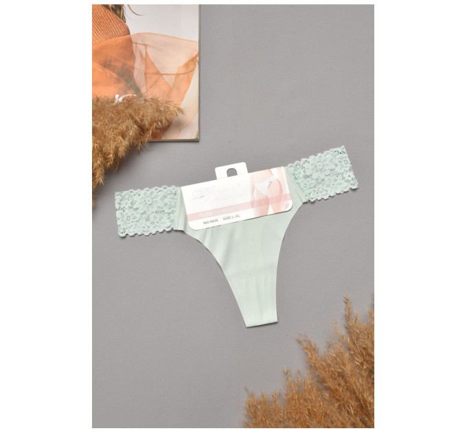 Стрінги жіночі однотонні м'ятного кольору 204812L