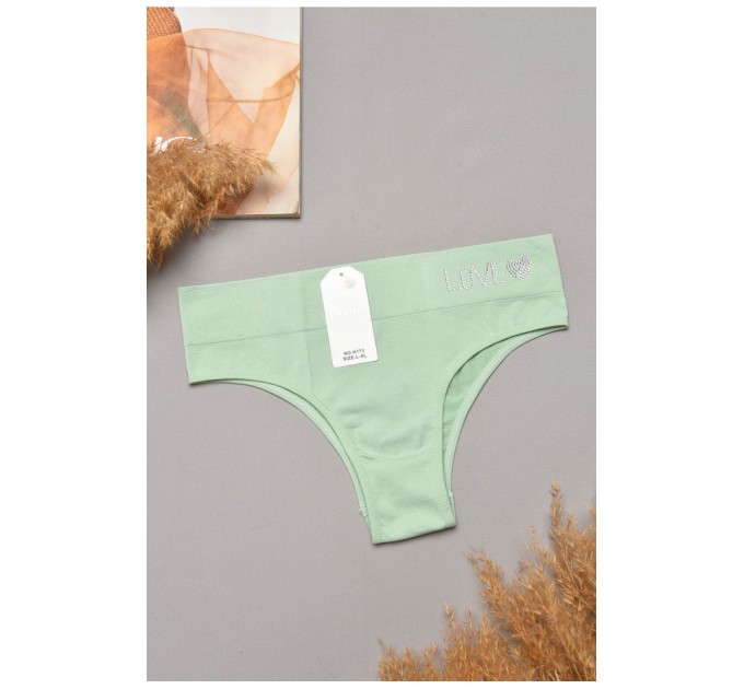 Труси жіночі однотонні м'ятного кольору 204818L