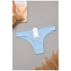 Трусы женские однотонные голубого цвета 204821L