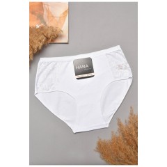 Труси жіночі напівбатальні білого кольору 204848L