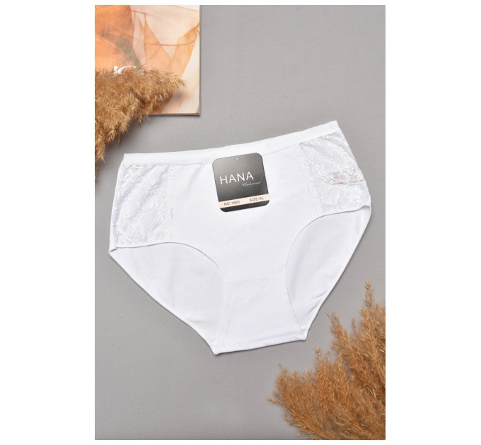 Труси жіночі напівбатальні білого кольору 204848L