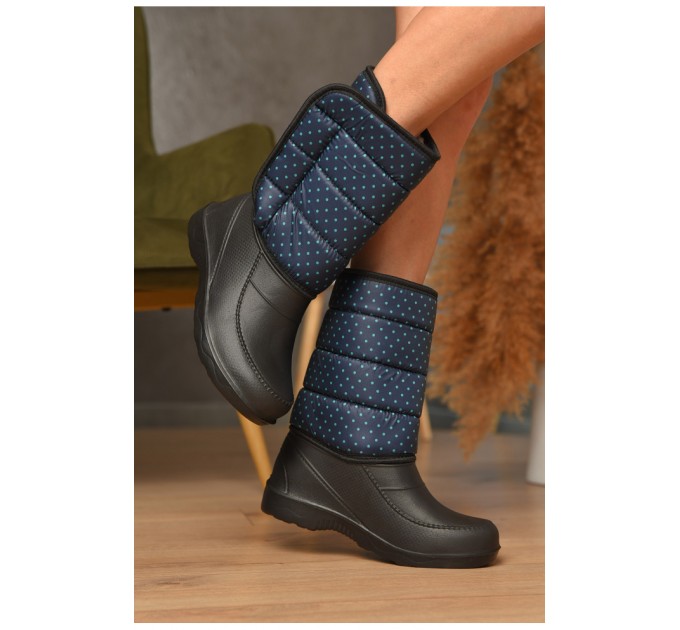 Дутики женские на меху черного цвета 204867L