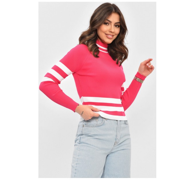 Гольф женский розового цвета с принтом 204979L