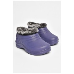 Галоші дитячі на хутрі фіолетового кольору 205090L