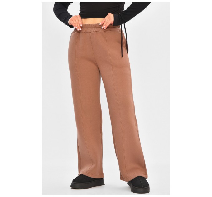 Штани жіночі на флісі кольору мокко 205177L