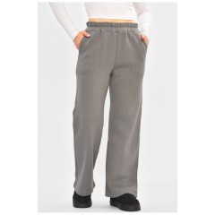 Штани жіночі на флісі сірого кольору 205179L
