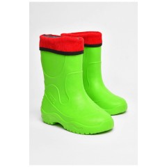 Чоботи піна дитячі для підлітка зеленого кольору зі з`ємною шкарпеткою 205409L