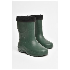 Чоботи піна дитячі для підлітка кольору хакі  зі з`ємною шкарпеткою 205415L