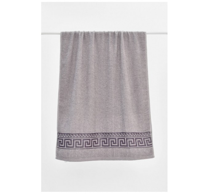 Рушник банний махровий сірого кольору 205526L