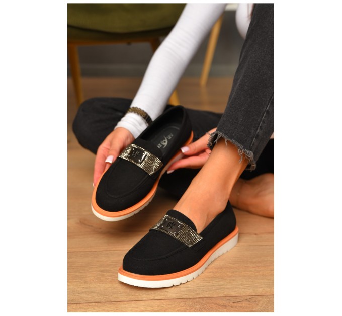 Туфлі-лофери жіночі чорного кольору 205776L