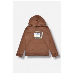 Світшот дитячий для хлопчика на флісі коричневого кольору 205984L