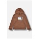 Світшот дитячий для хлопчика на флісі коричневого кольору 205984L