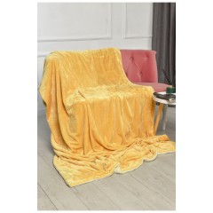 Плед двухсторонний белого и желтого цвета размер 160*200 206101L