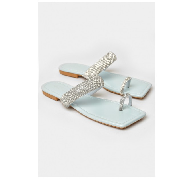 Шльопанці жіночі блакитного кольору 206114L