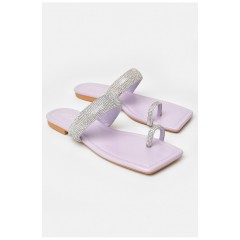 Шльопанці жіночі бузкового кольору 206121L