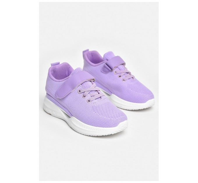 Кросівки дитячі текстильні бузкового кольору 206148L