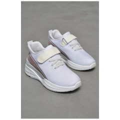 Кросівки дитячі текстильні білого кольору 206149L Кросівки дитячі текстильні білого кольору 206149L