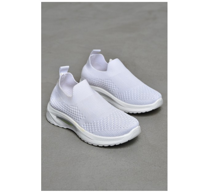 Кросівки дитячі текстильні білого кольору 206150L