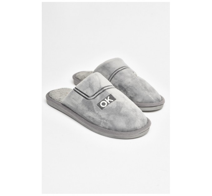 Тапочки комнатные мужские серого цвета 206379L