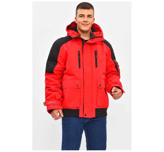 Куртка мужская еврозима красного цвета 206411L