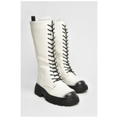 Демисезонные сапоги детские девочка белого цвета 206441L