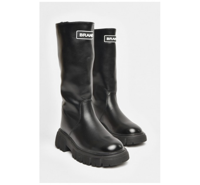 Сапоги демисезонные детские девочка черного цвета 206442L