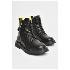 Ботинки детские для девочки черного цвета зимние 206532L